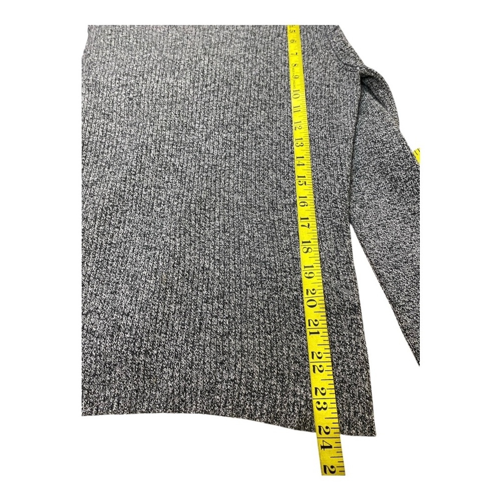 Carol Rose Gray White Cowl Turtleneck Cotton Sweater Size XL Stretchy Preppy - Picture 5 of 5